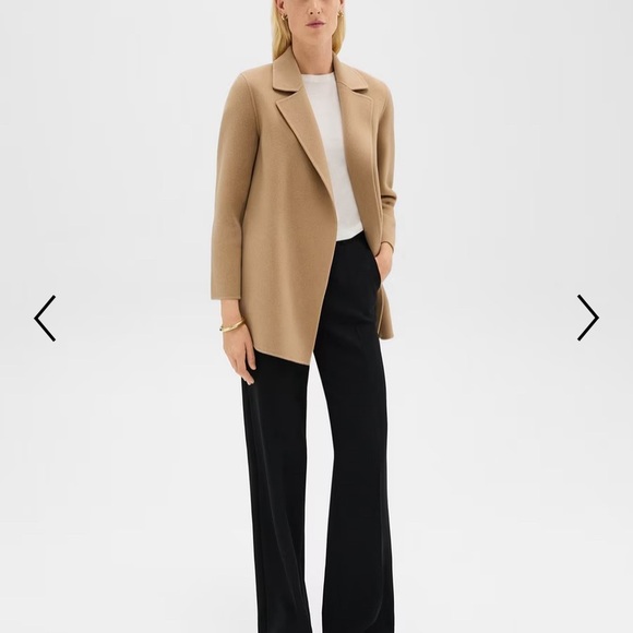 clairene shawl jacket in double face wool cashmere